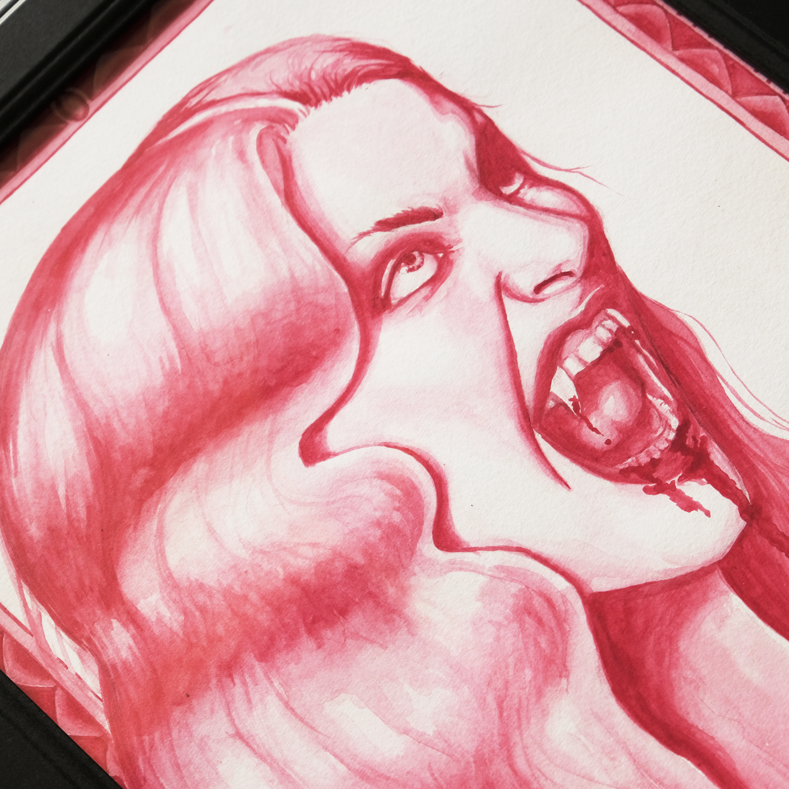 Watercolour Vampire Painting Original