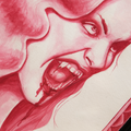 Watercolour Vampire Painting Original